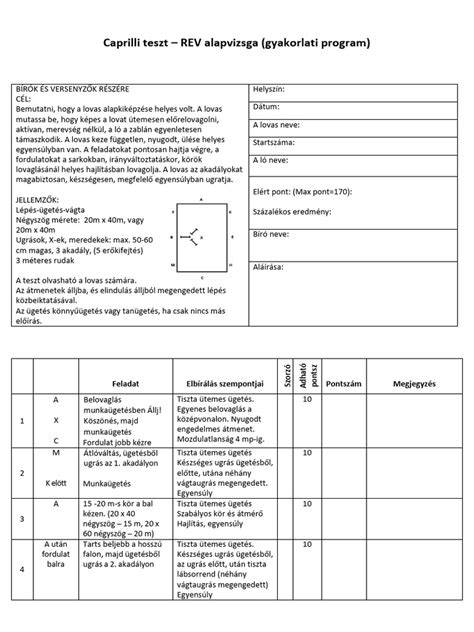 REV vizsga menetének folyamatábrája