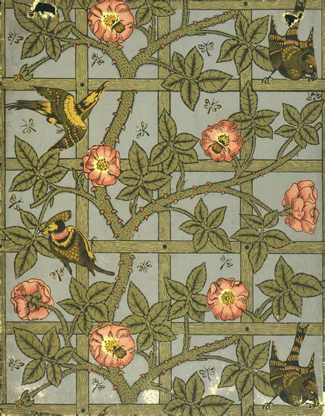 William Morris Trellis Daisy Fruit tapétái