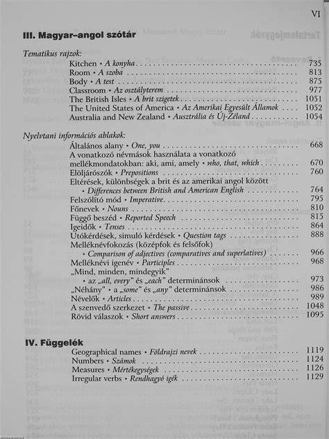 Magyar-angol nyelvtanulási témakörök