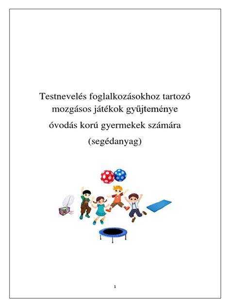 Gyermekek angol mozgásos játék közben
