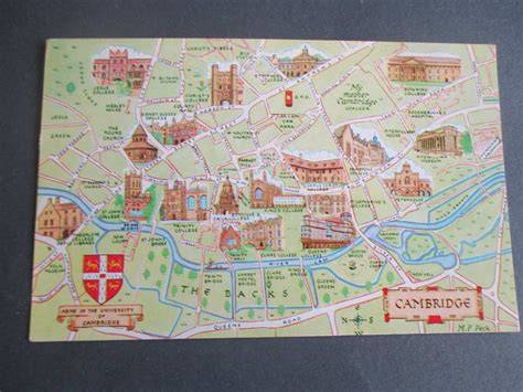 Cambridge kollégiumok térképe