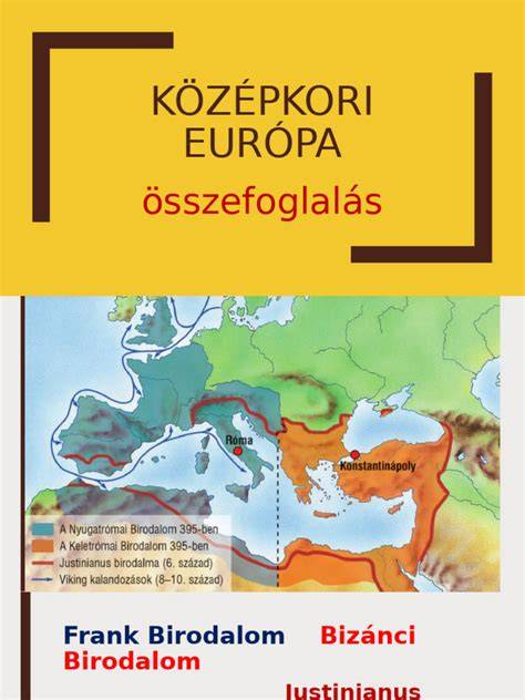 középkori Európa térképe várakkal