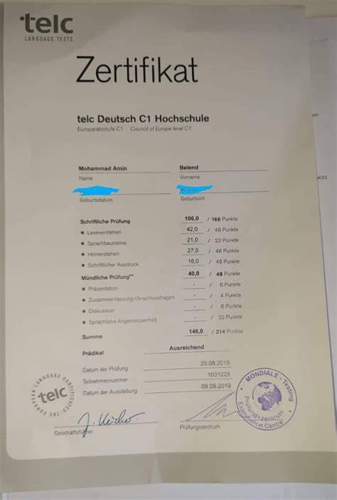 telc Deutsch C1 Hochschule vizsgafelépítése