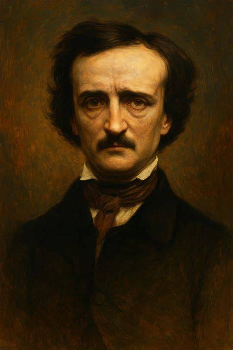 Edgar Allan Poe portréja hollóval