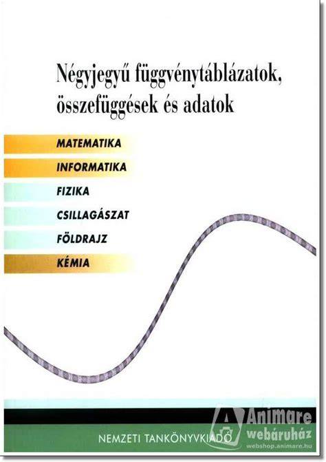 négyjegyű függvénytáblázat matematikai képletei