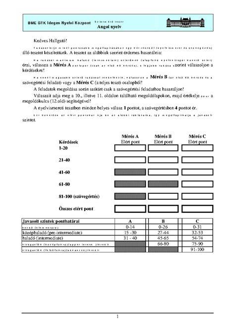 Angol szövegértési feladat megoldása