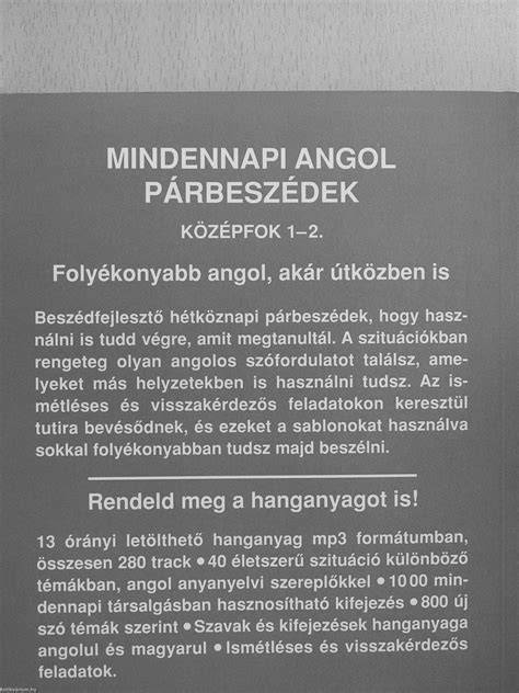 Mindennapi angol párbeszédek hétköznapi helyzetekben