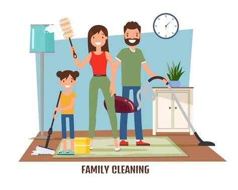 household chores cleaning illustration