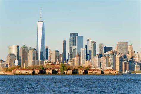 New York város panorámája angol útikönyvvel