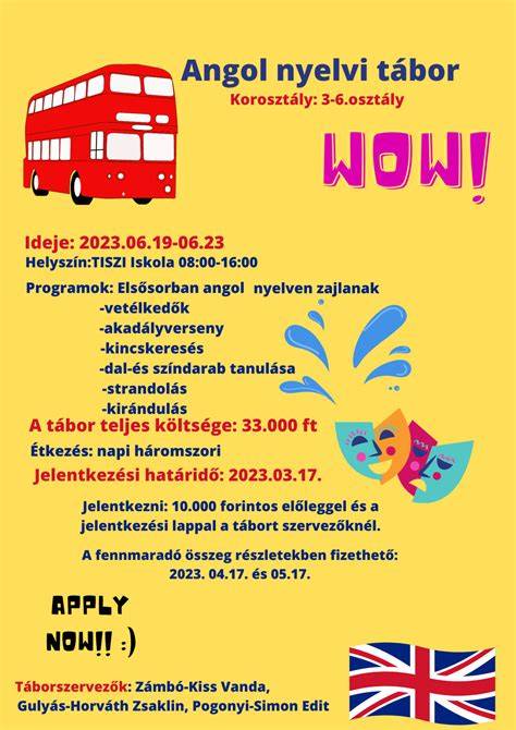 angol nyelvi tábor gyerekeknek
