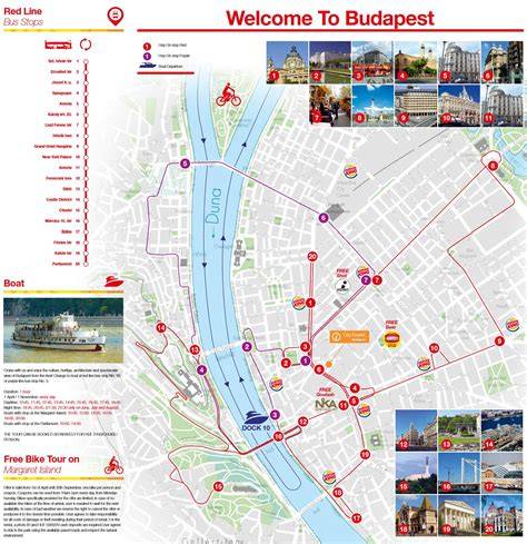 Budapest turistatérkép közlekedési útvonalakkal