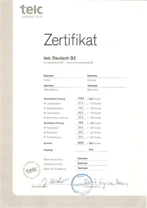 telc B2 vizsga felépítése