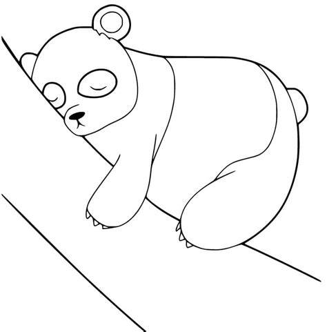 Alvó panda bébi rajzos illusztrációja