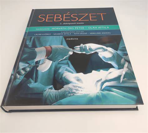 sebészeti tankönyv műtőasztalon