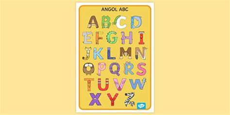 Színes angol ABC állatos kártyák