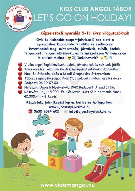 Újpesti angol gyerektábor kreatív foglalkozás