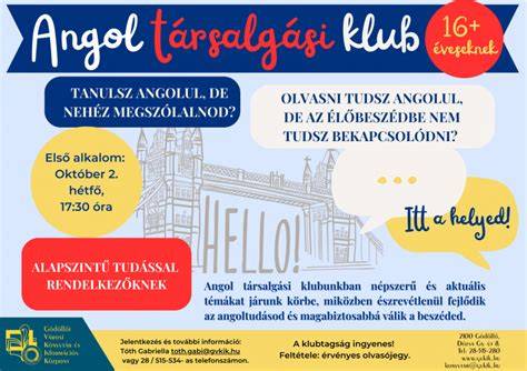 Angol társalgási klub könyvtárban