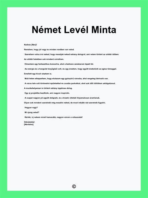 Telc német levél felépítése