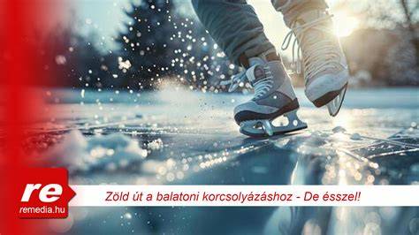 ősi korcsolyázás befagyott tavon