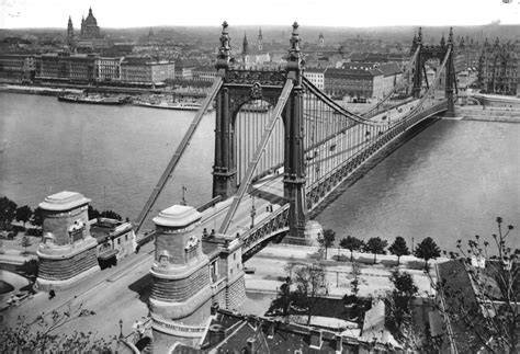 Régi Erzsébet híd Budapest látképe