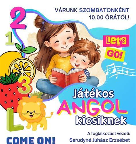 Gyerekek játékos angol foglalkozáson