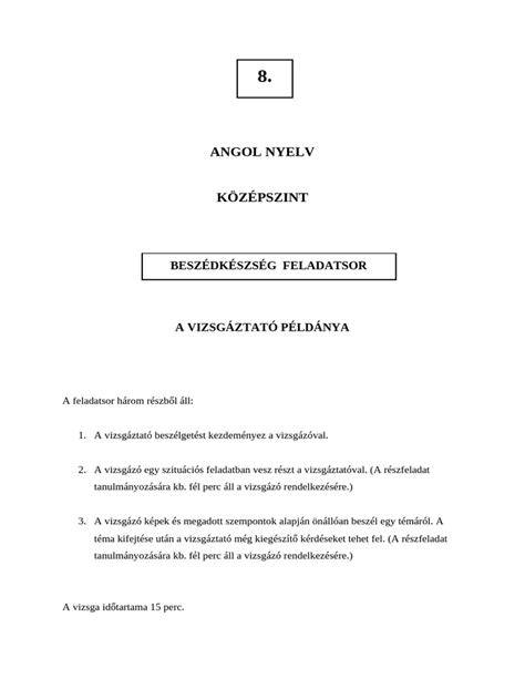 Angol szóbeli vizsga tanulási anyagai
