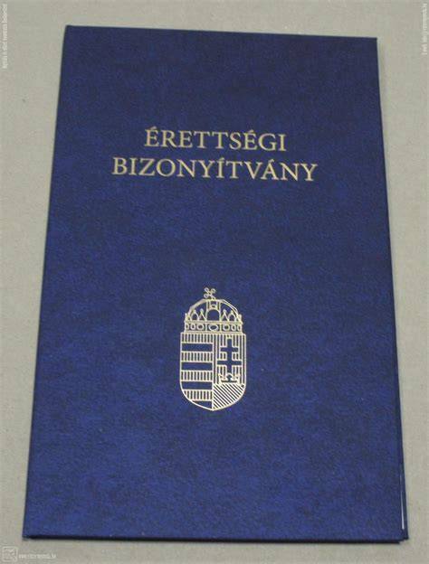Magyar érettségi bizonyítvány mintája