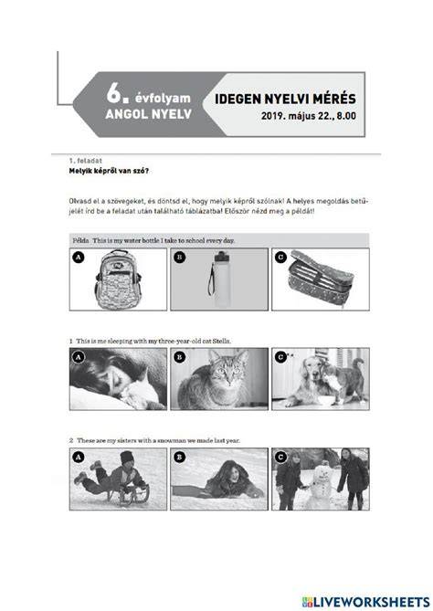 Nyelvi előkészítő osztály angolórán