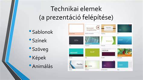 üzleti prezentáció PowerPoint dia felépítése