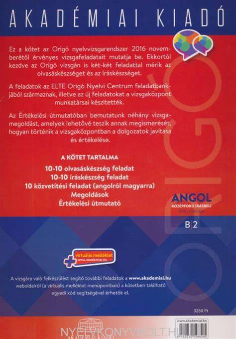 angol írásbeli nyelvvizsga feladattípusai