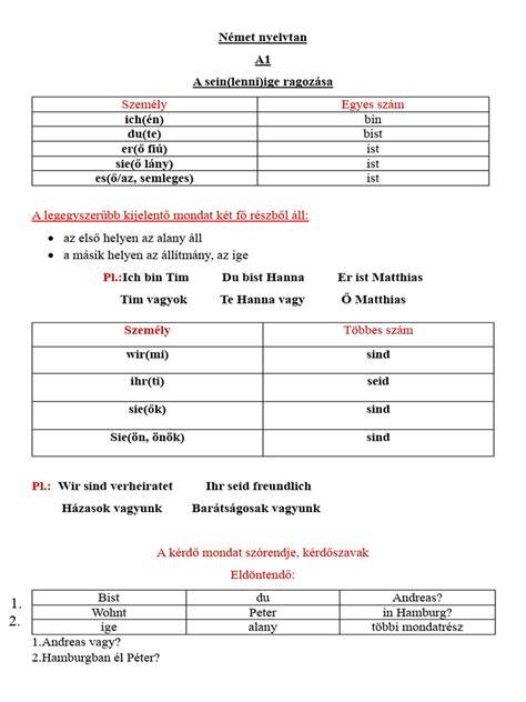 Euroexam A1 német mintafeladatok