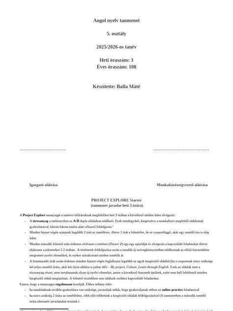 Angol Project 1 témakörök áttekintő ábra