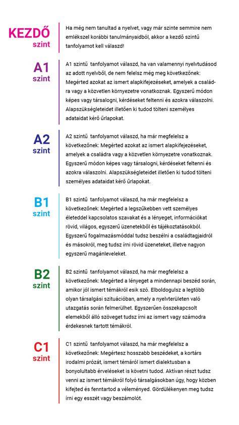 Angol B2 szint készségei