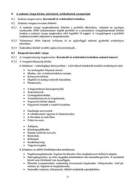 Szakmai német vizsga témakörei