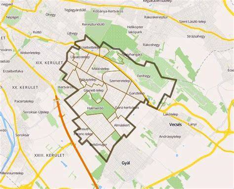 Budapest XVIII. kerület óvodai térkép